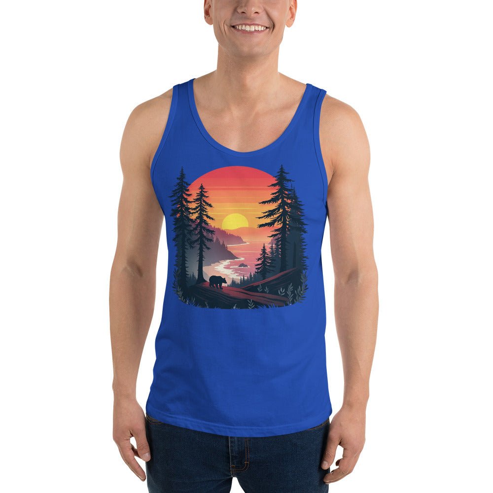 Sunset Bear Men's Tank Top - Men's Shirts - Discovery Co.