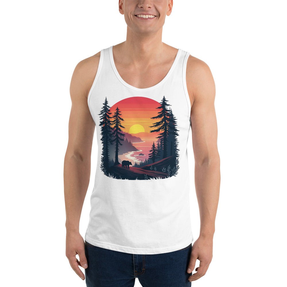 Sunset Bear Men's Tank Top - Men's Shirts - Discovery Co.