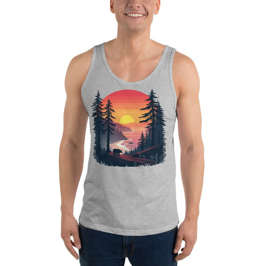 Sunset Bear Men's Tank Top - Men's Shirts - Discovery Co.
