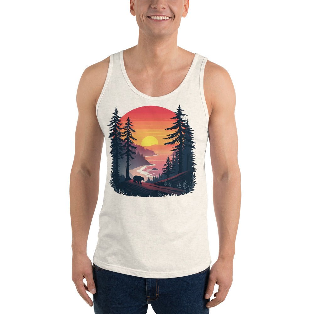 Sunset Bear Men's Tank Top - Men's Shirts - Discovery Co.