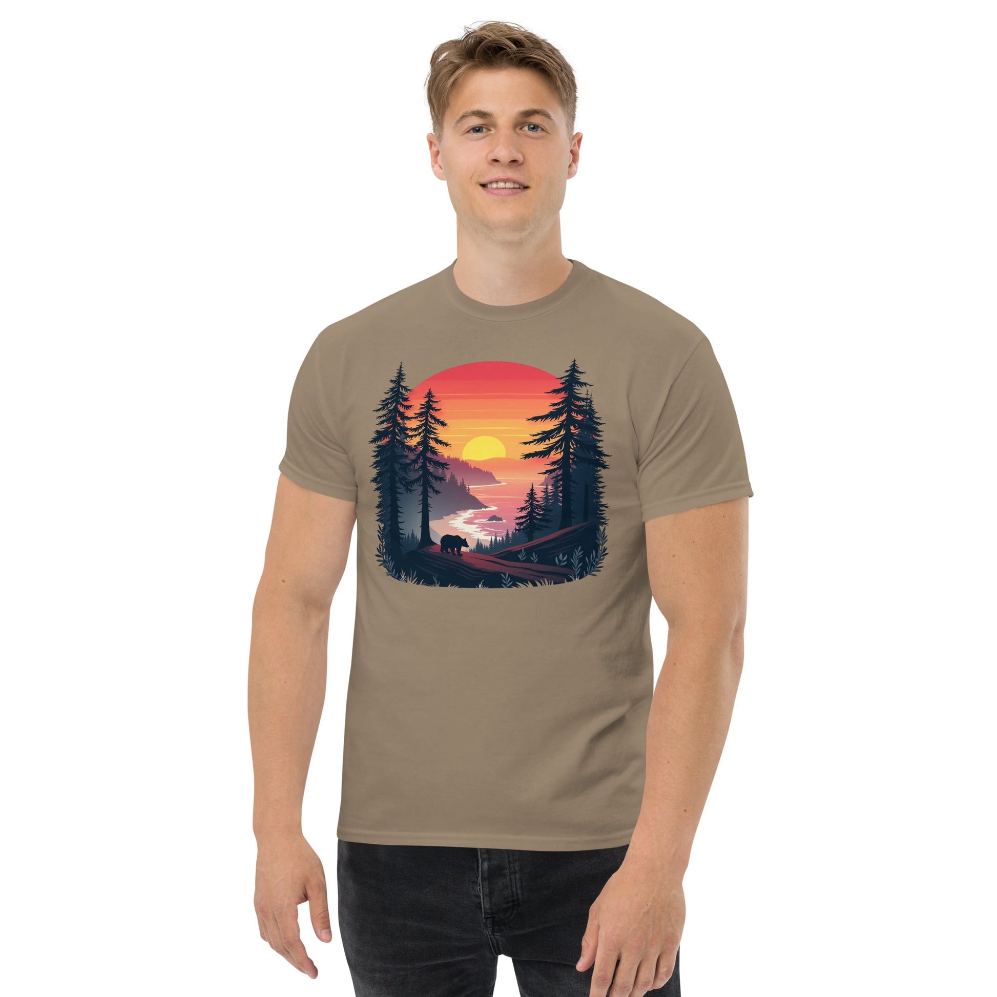 Sunset Bear Men's (Unisex) Classic Tee - Men's Shirts - Discovery Co.