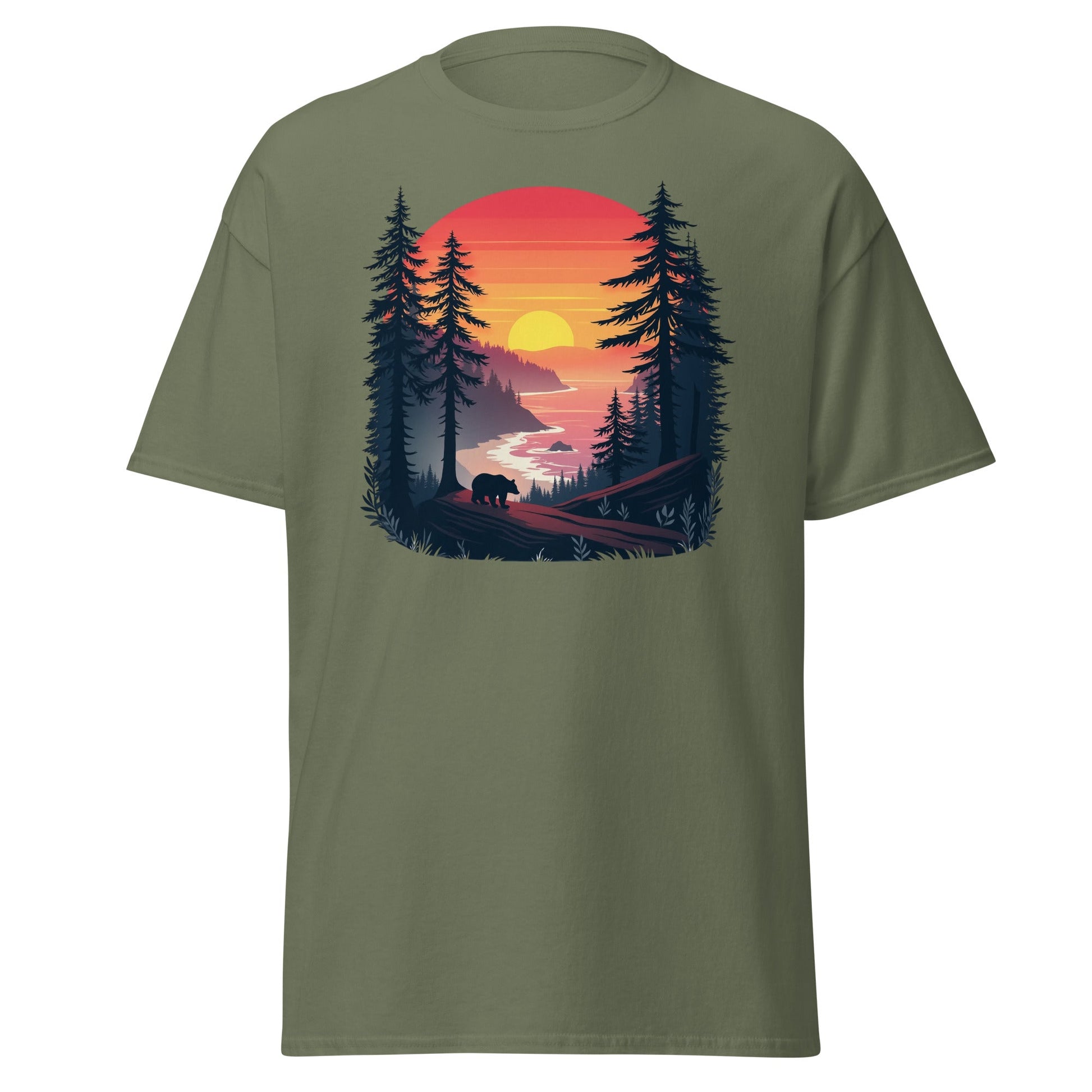 Sunset Bear Men's (Unisex) Classic Tee - Men's Shirts - Discovery Co.