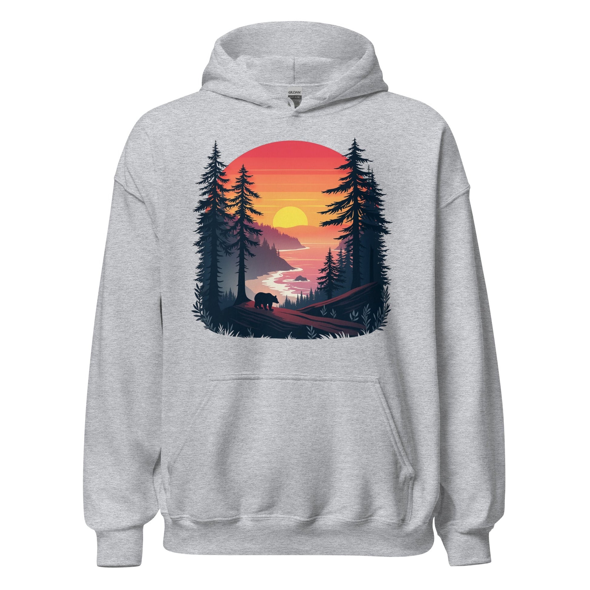Sunset Bear Men's (Unisex) Hoodie - Hoodies - Discovery Co.