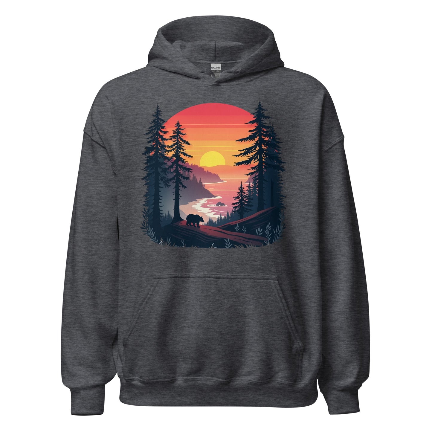 Sunset Bear Men's (Unisex) Hoodie - Hoodies - Discovery Co.