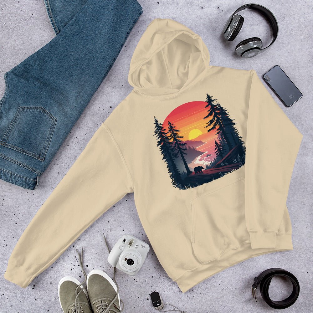 Sunset Bear Men's (Unisex) Hoodie - Hoodies - Discovery Co.