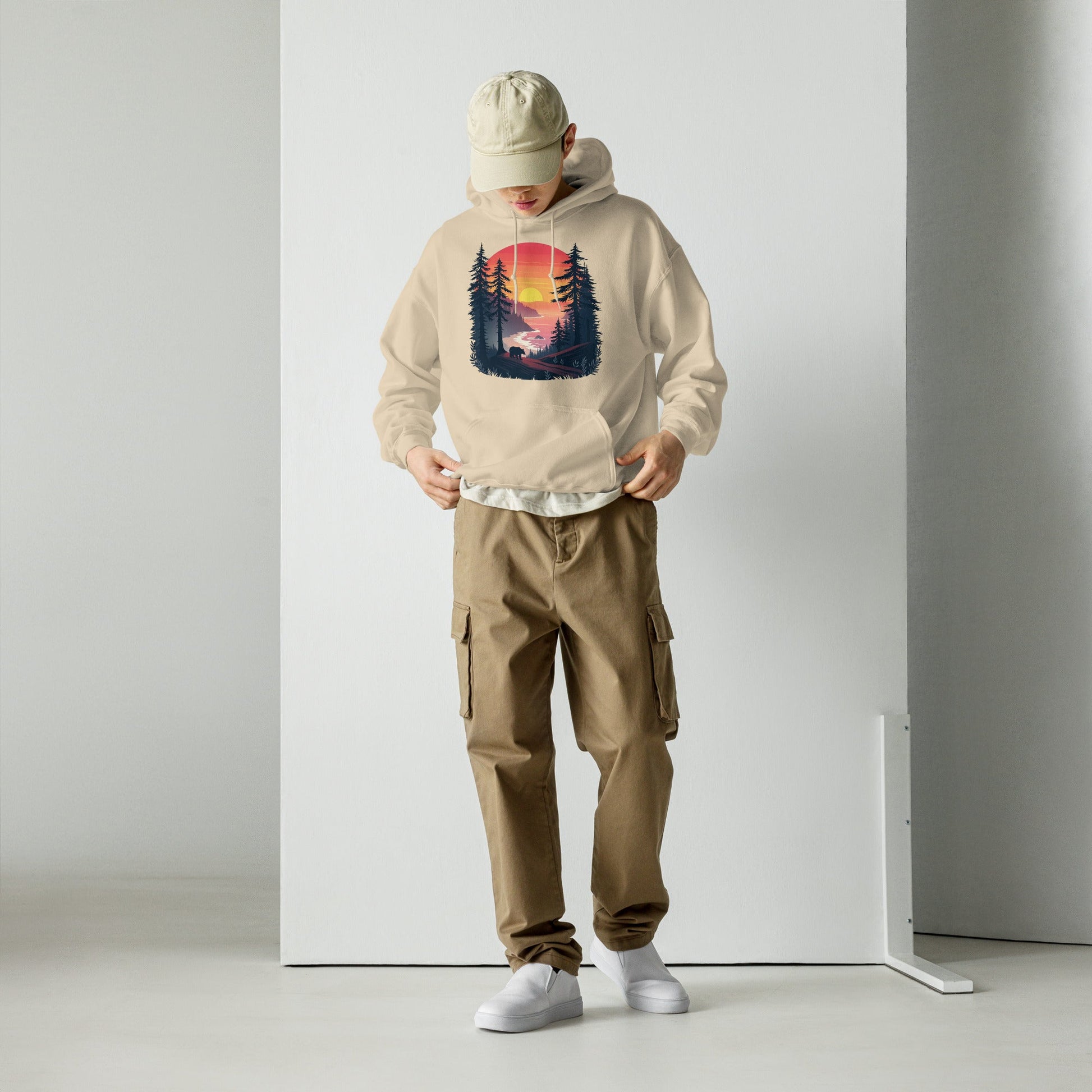 Sunset Bear Men's (Unisex) Hoodie - Hoodies - Discovery Co.