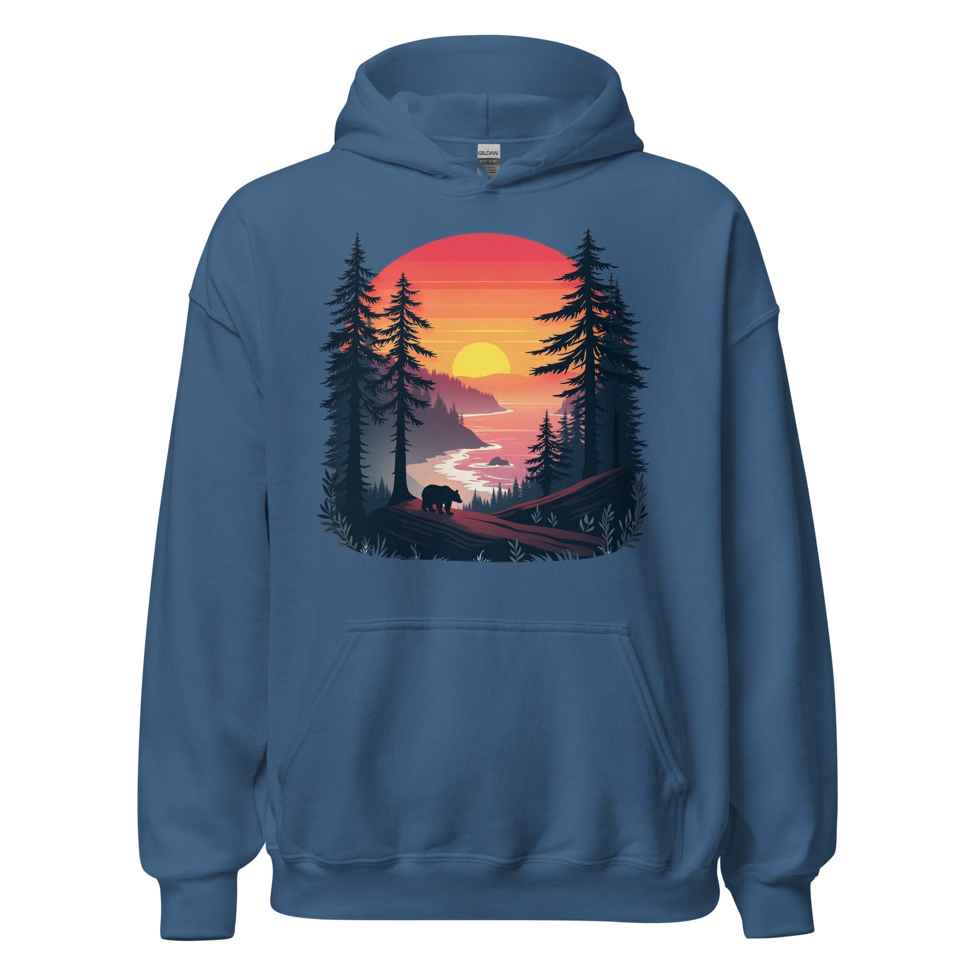 Sunset Bear Men's (Unisex) Hoodie - Hoodies - Discovery Co.