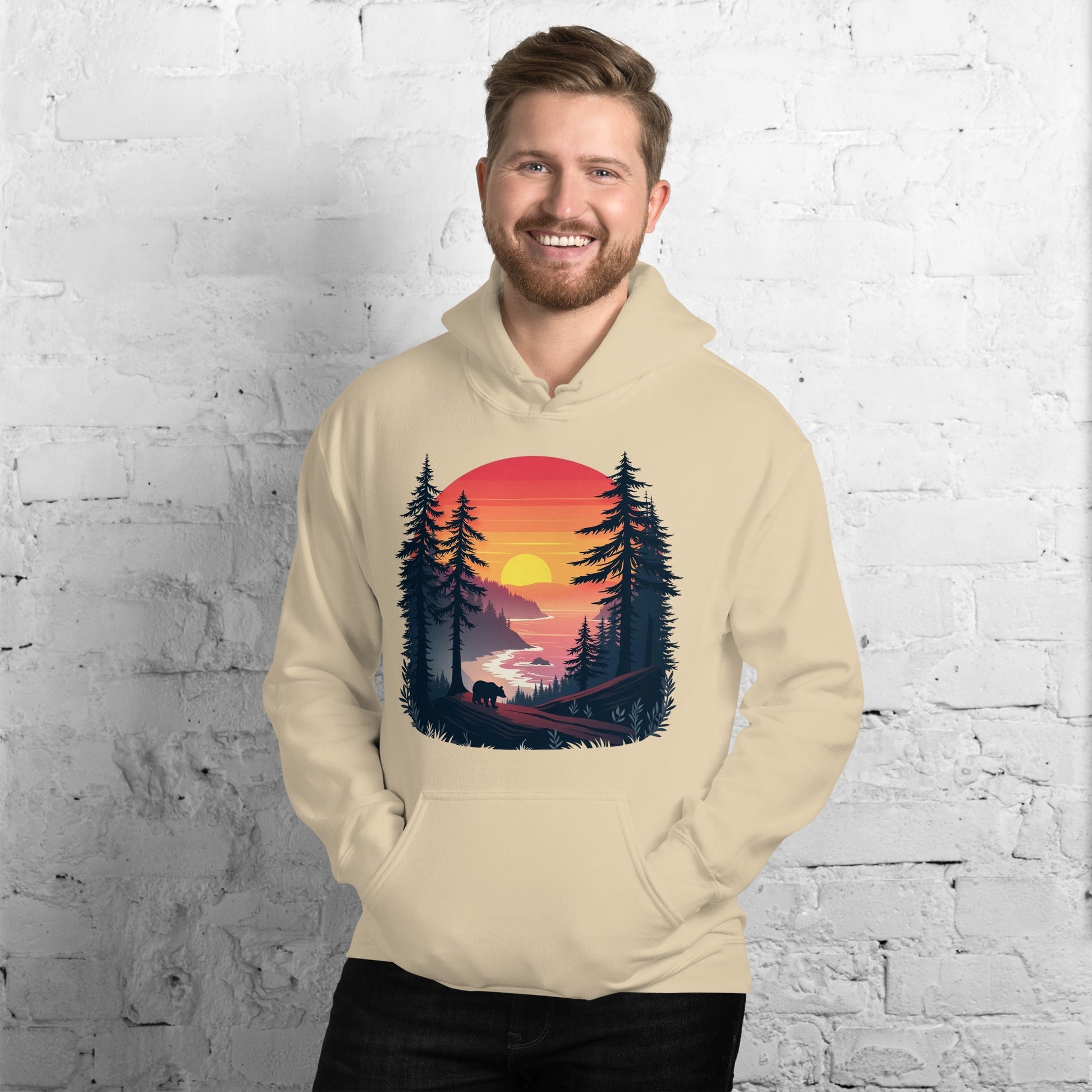 Sunset Bear Men's (Unisex) Hoodie - Hoodies - Discovery Co.