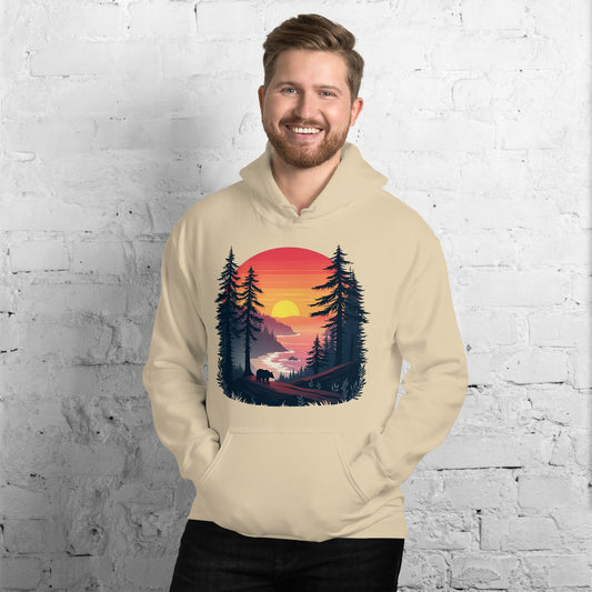 Sunset Bear Men's (Unisex) Hoodie - Hoodies - Discovery Co.