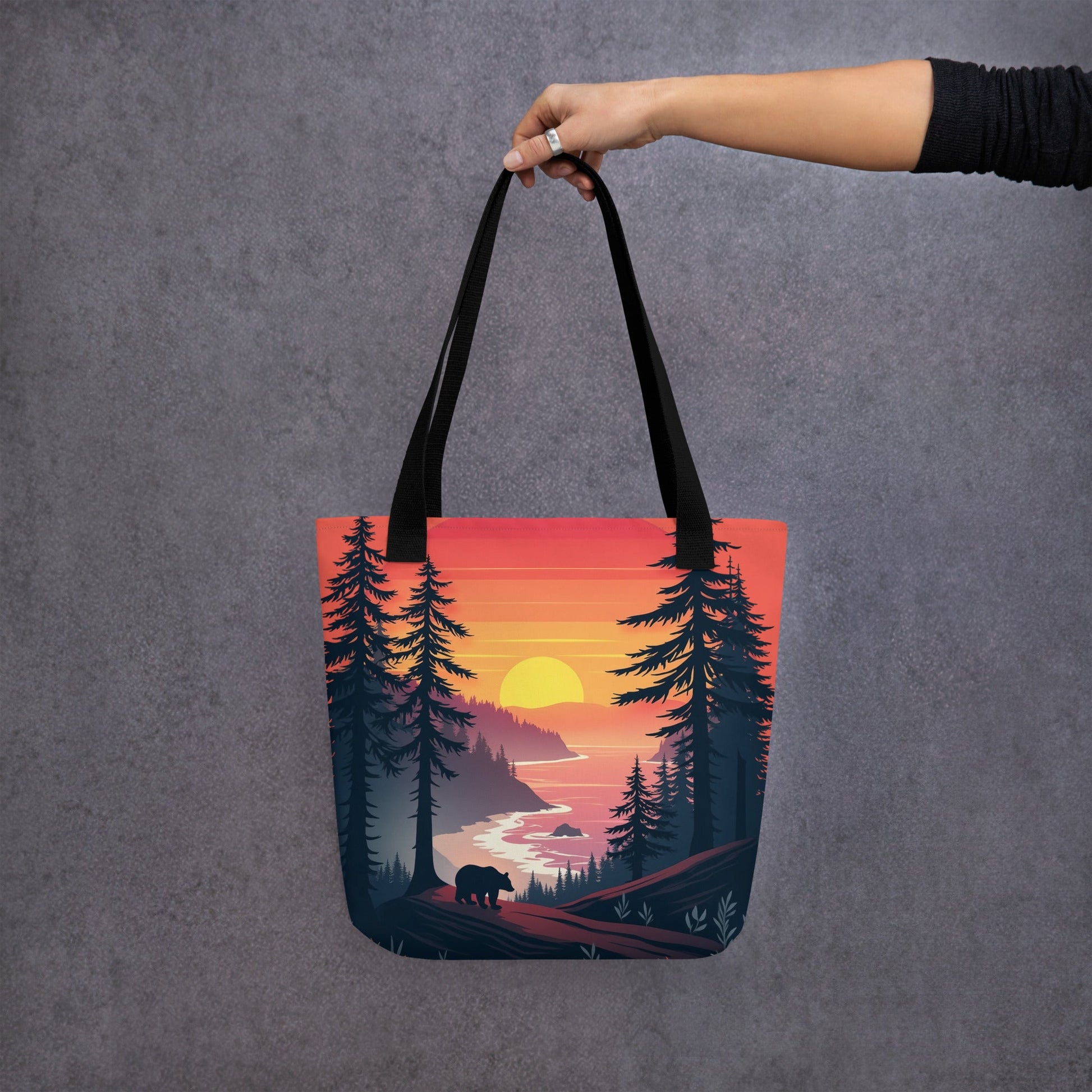 Sunset Bear Tote Bag - Tote Bags - Discovery Co.