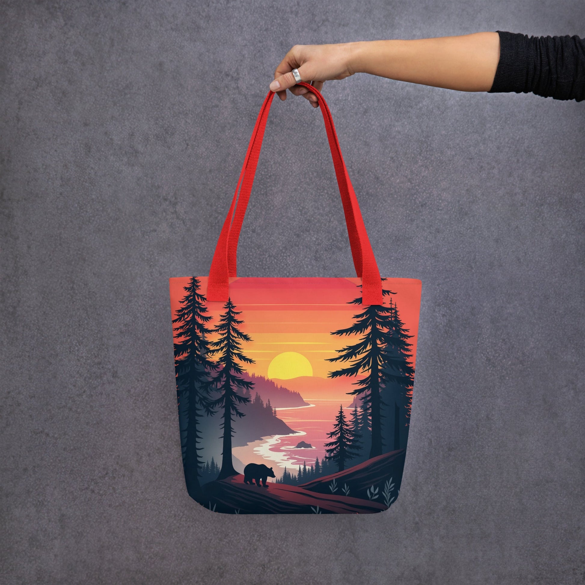 Sunset Bear Tote Bag - Tote Bags - Discovery Co.