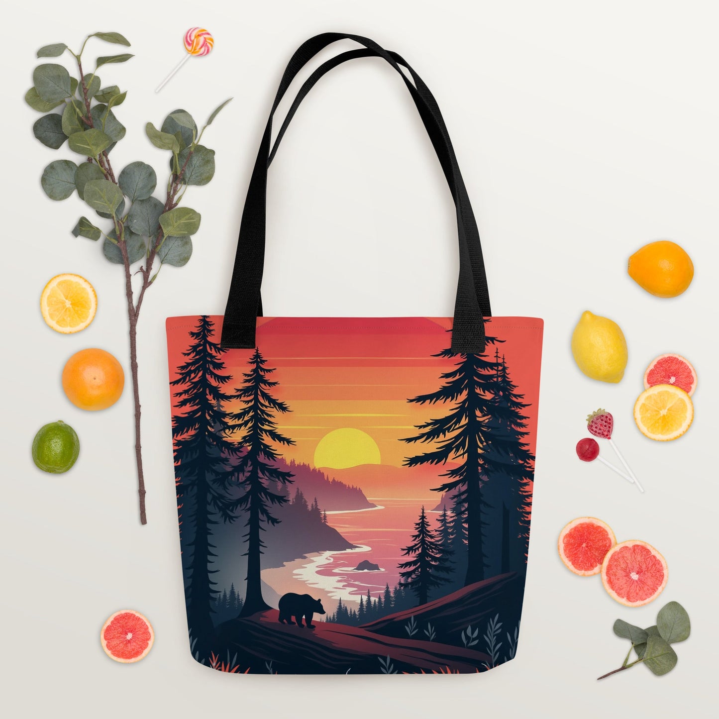 Sunset Bear Tote Bag - Tote Bags - Discovery Co.
