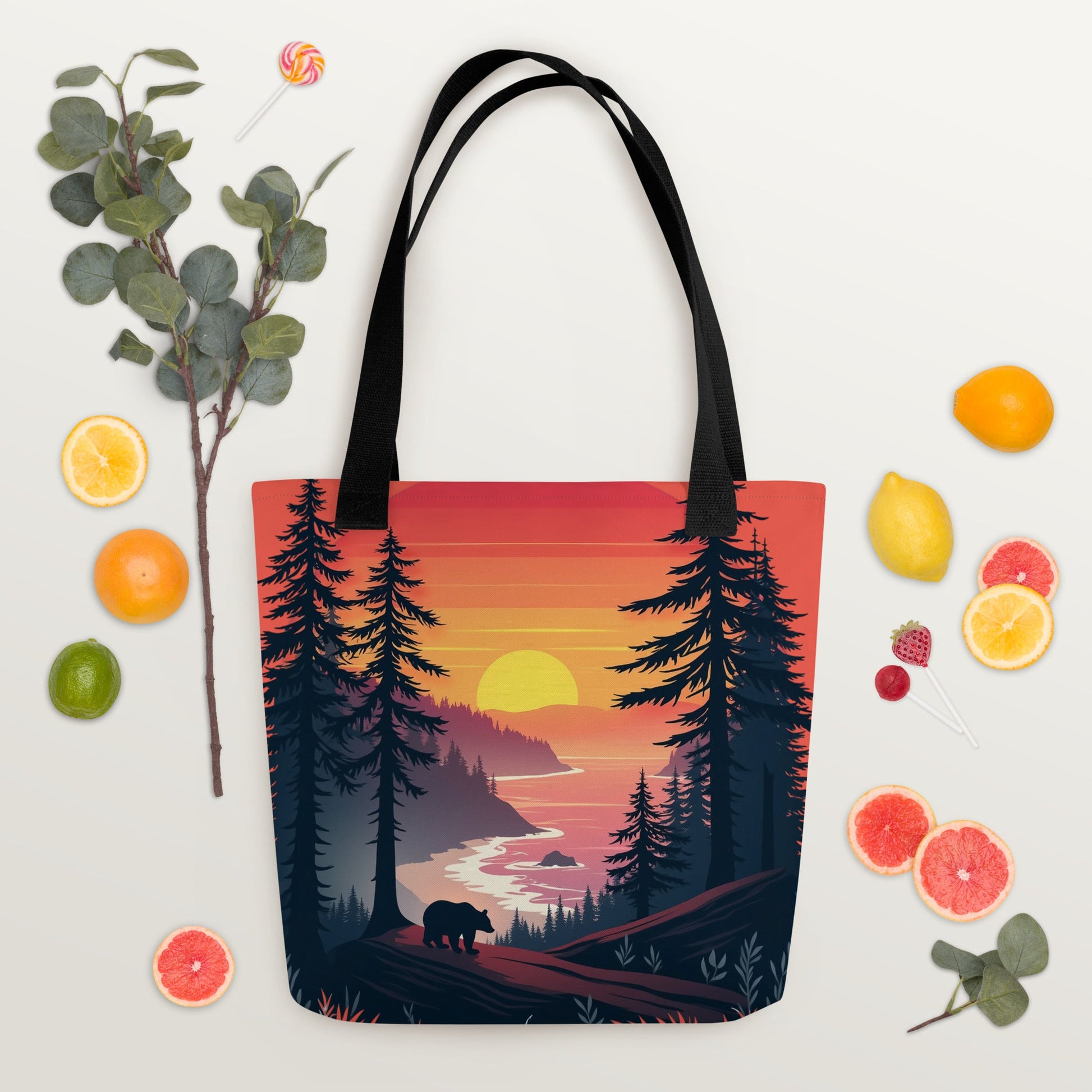 Sunset Bear Tote Bag - Tote Bags - Discovery Co.