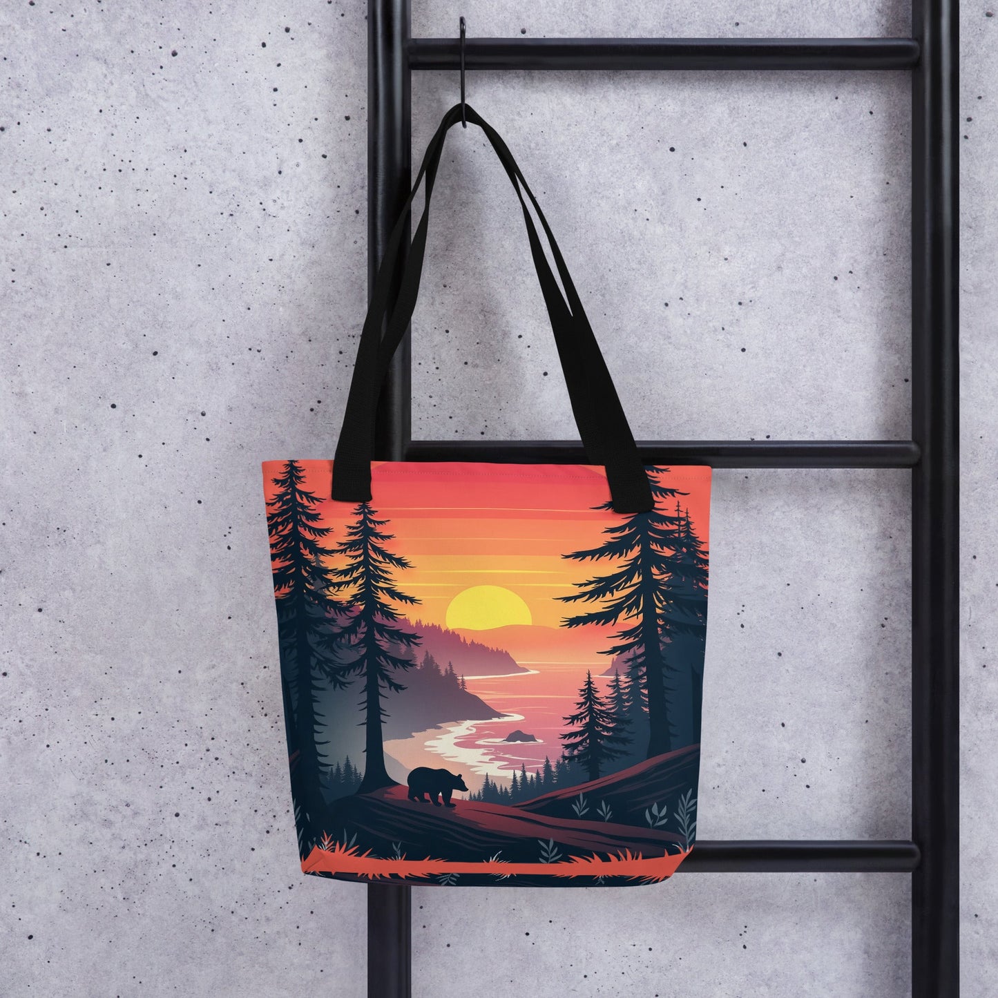Sunset Bear Tote Bag - Tote Bags - Discovery Co.