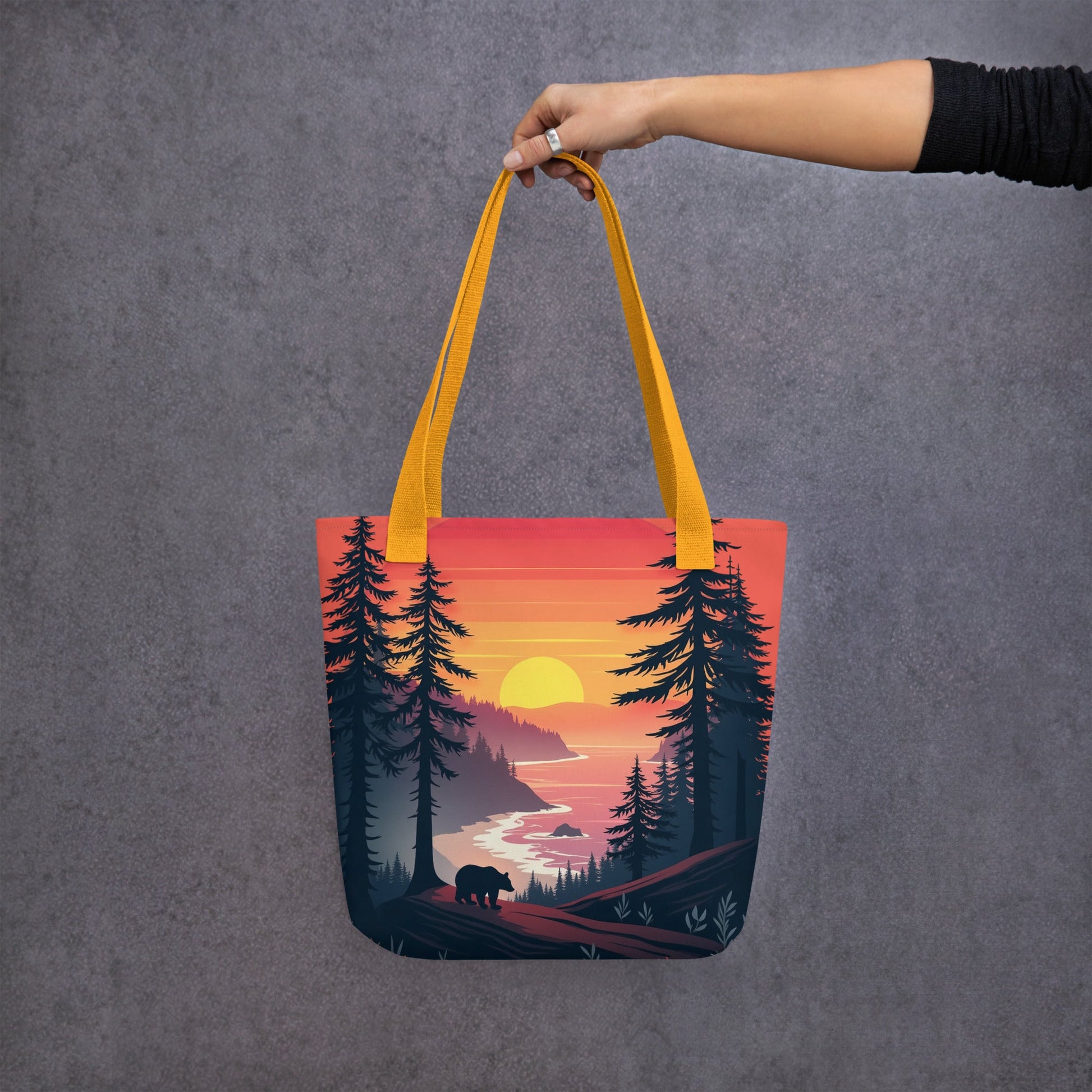 Sunset Bear Tote Bag - Tote Bags - Discovery Co.