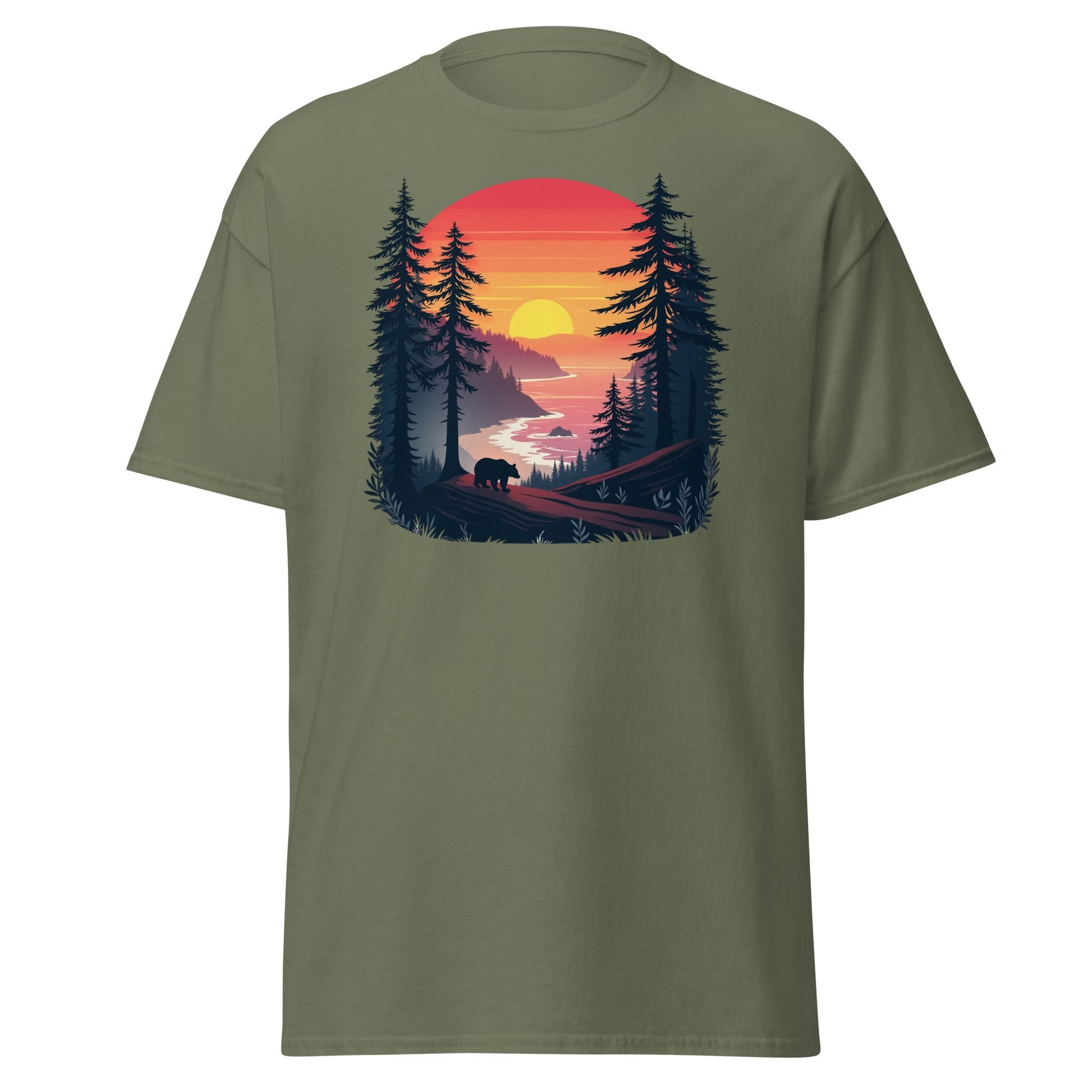 Sunset Bear Women's (Unisex) Classic Tee - Women's Shirts - Discovery Co.