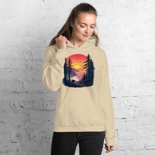 Sunset Bear Women's (Unisex) Hoodie - Hoodies - Discovery Co.