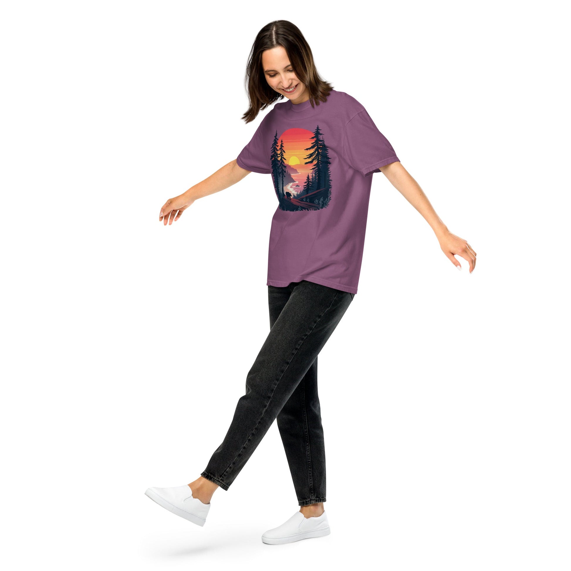 Sunset Bear Women's (Unisex) Premium Tee - Women's Shirts - Discovery Co.