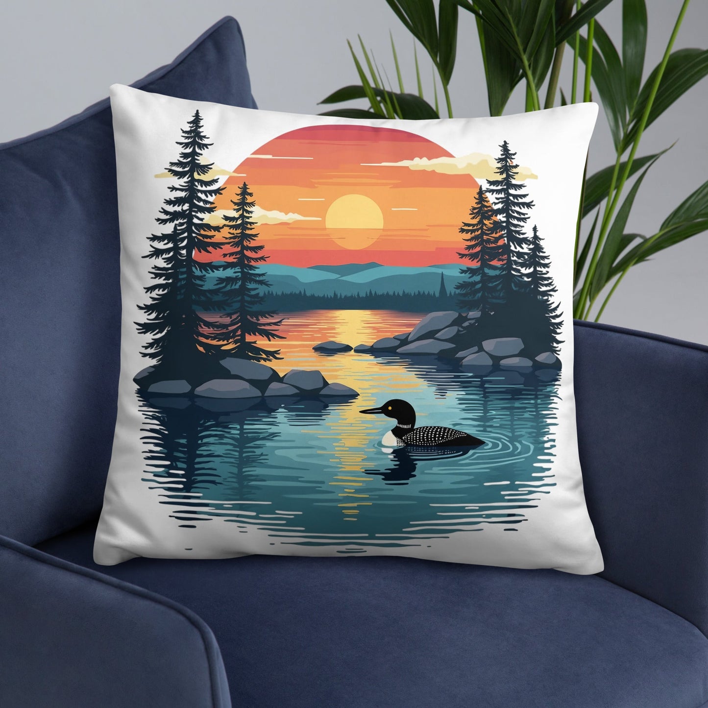 Sunset Duck Basic Pillow - Pillows - Discovery Co.
