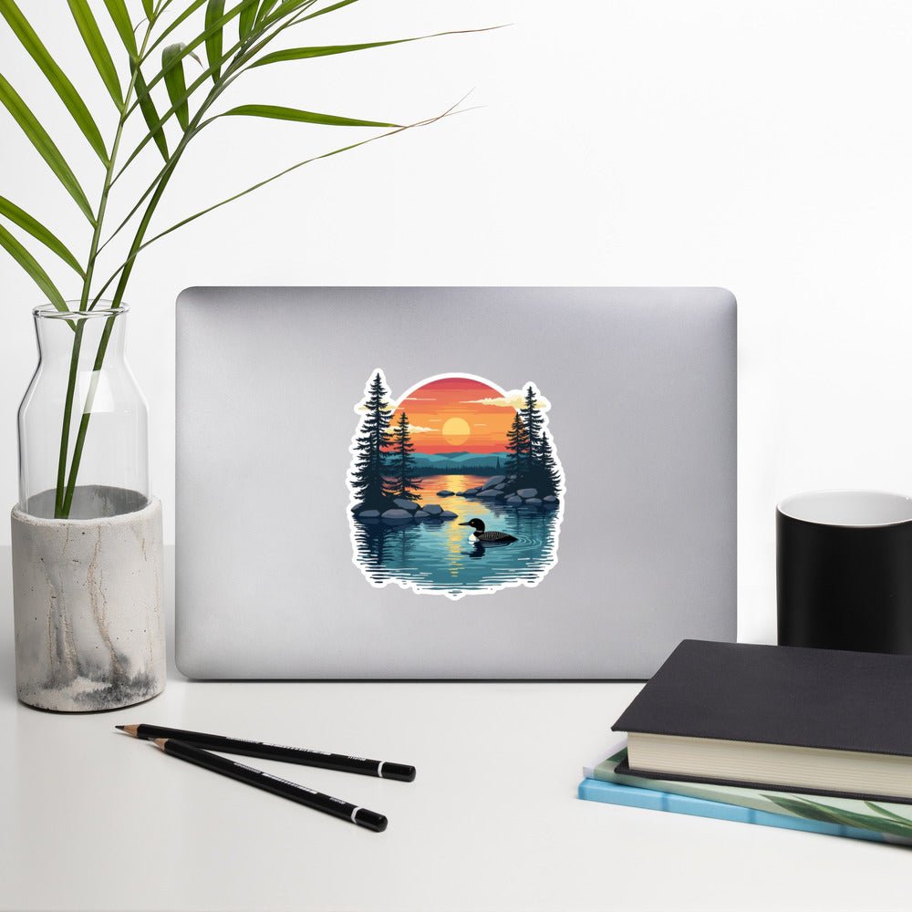 Sunset Duck Bubble - Free Stickers - stickers - Discovery Co.