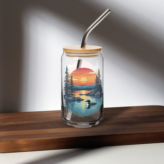 Sunset Duck Can - Shaped Glass - Can - Shaped Glass - Discovery Co.