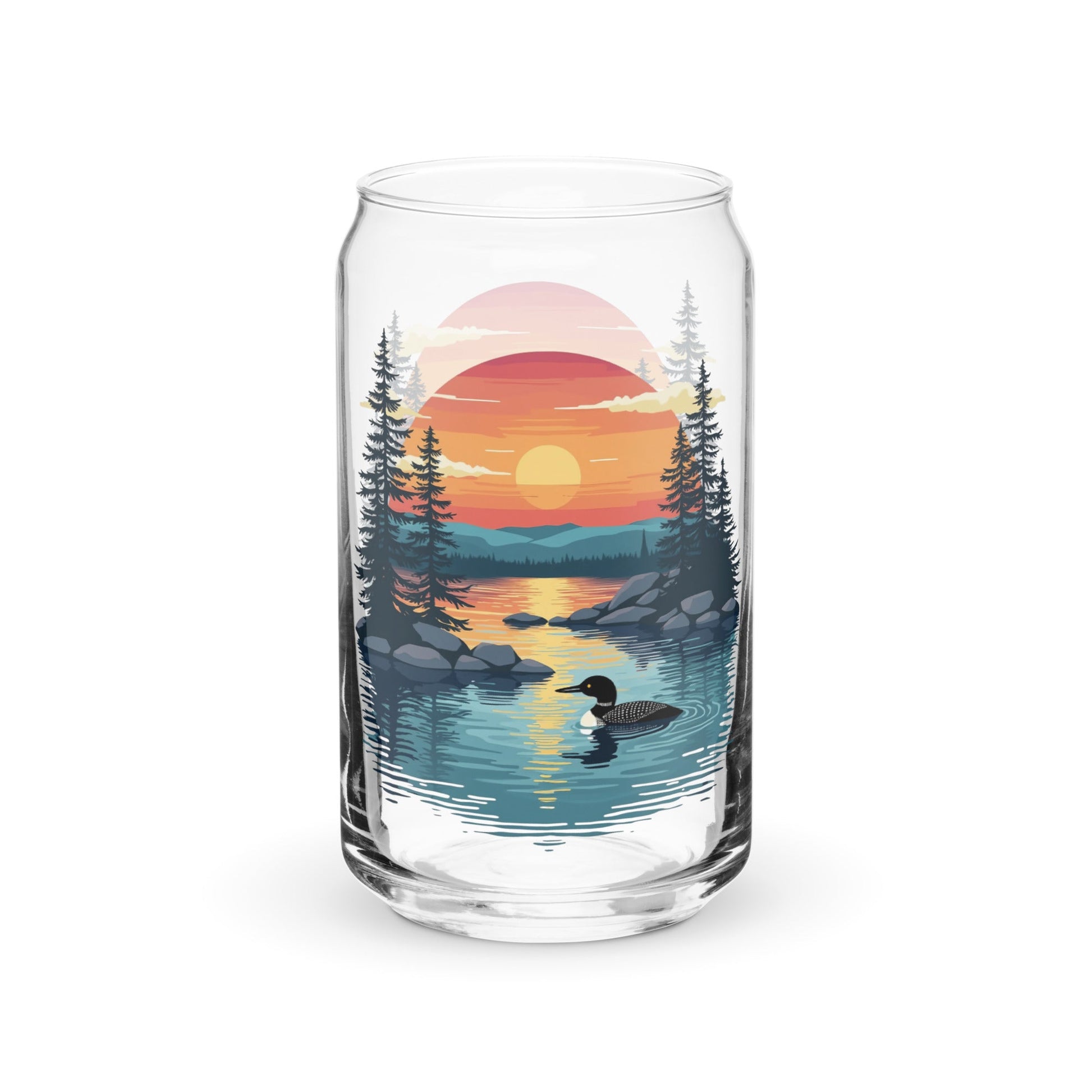 Sunset Duck Can - Shaped Glass - Can - Shaped Glass - Discovery Co.