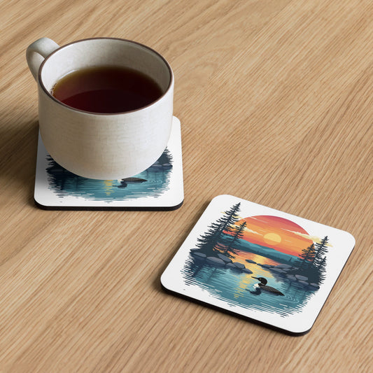 Sunset Duck Cork - Back Coaster - Coasters - Discovery Co.