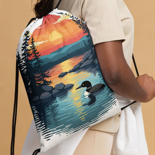 Sunset Duck Drawstring Bag - Drawstring Bag - Discovery Co.