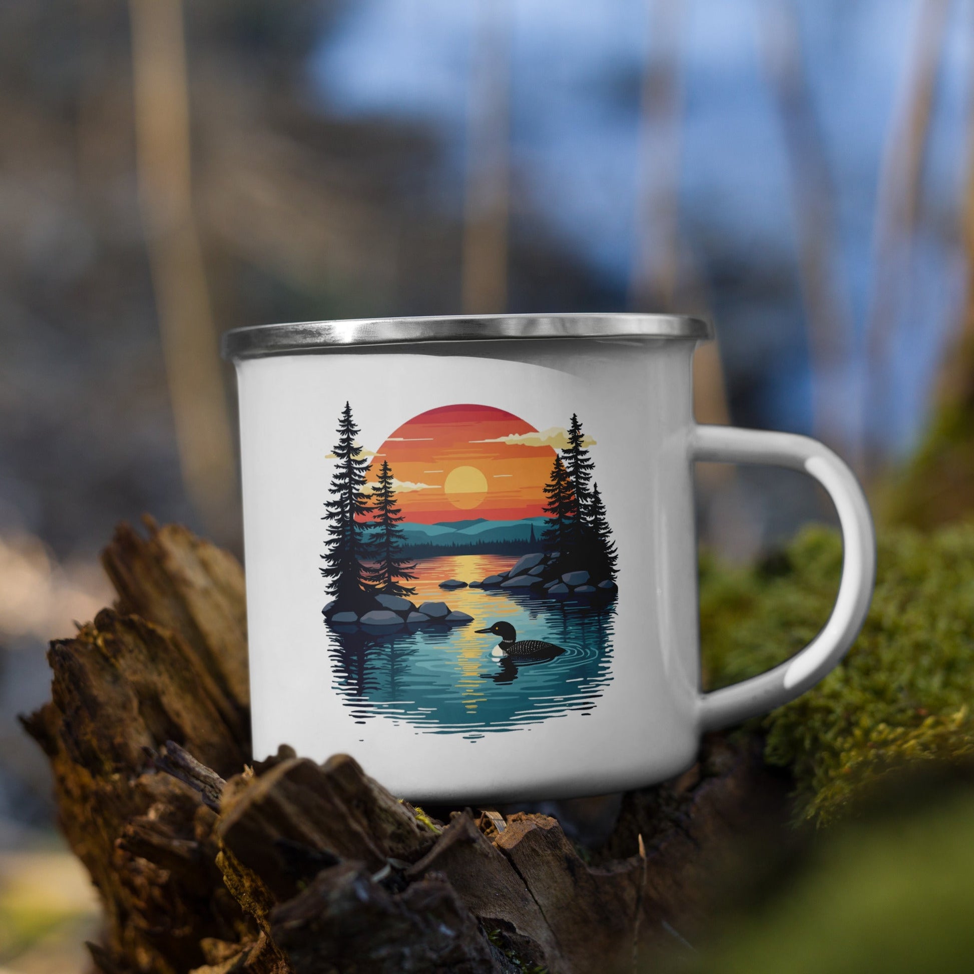 Sunset Duck Enamel Mug - Mugs - Discovery Co.