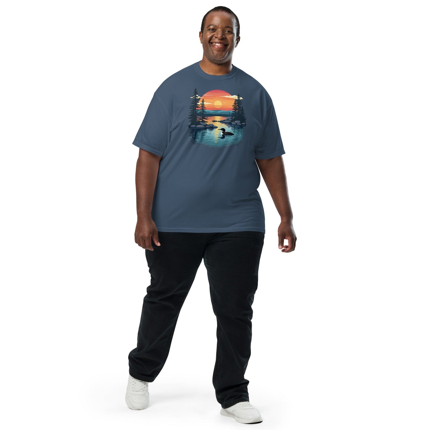 Sunset Duck Men's (Unisex) Premium Tee - Men's Shirts - Discovery Co.