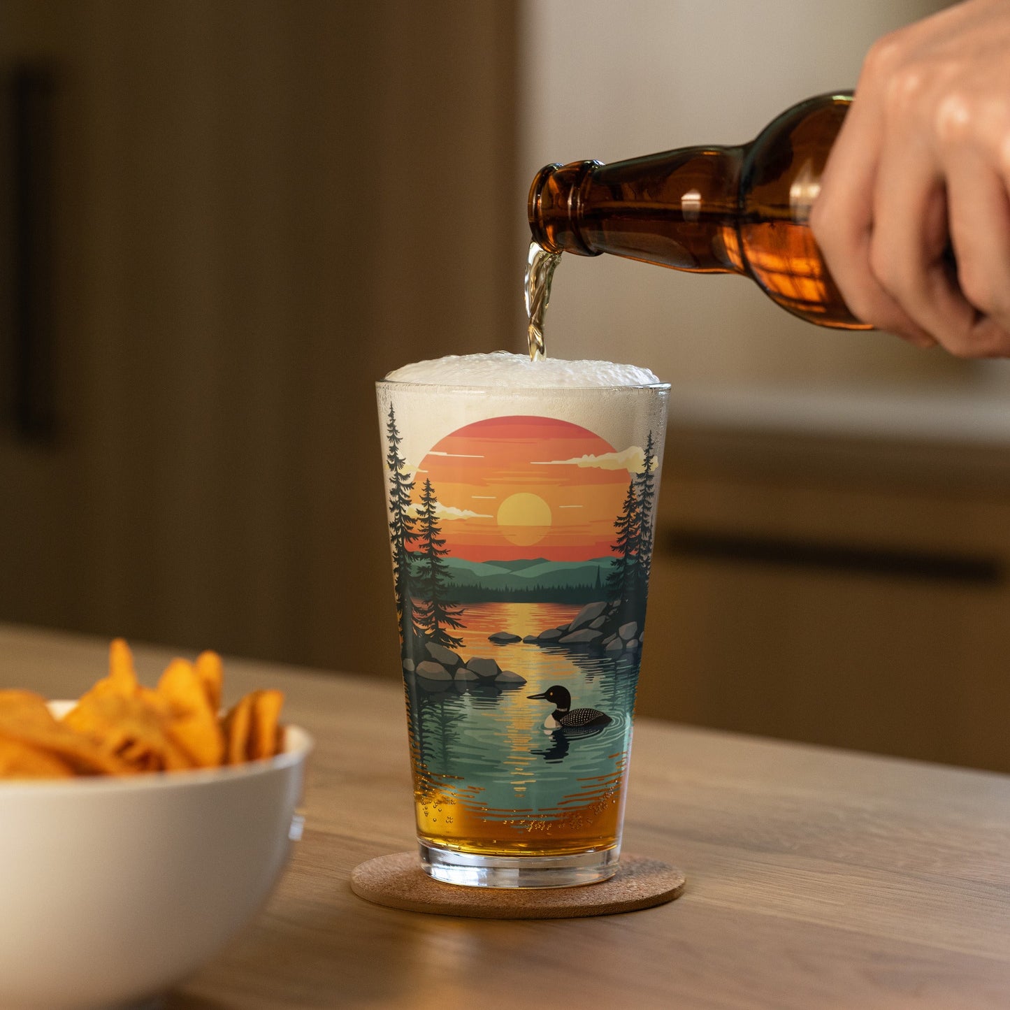 Sunset Duck Pint Glass - Beer Glass - Discovery Co.