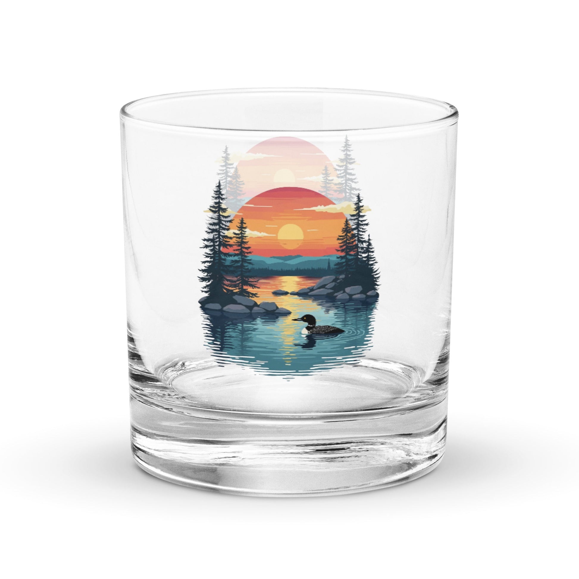 Sunset Duck Rocks Glass - Rocks Glass - Discovery Co.