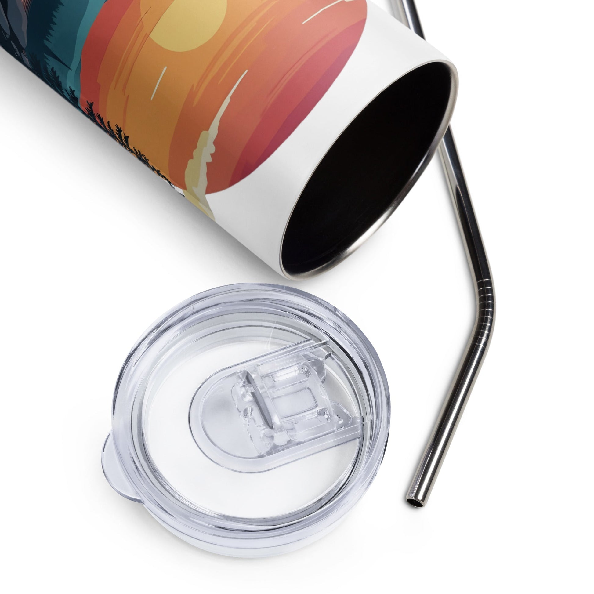 Sunset Duck Stainless Steel Tumbler - Steel Tumbler - Discovery Co.