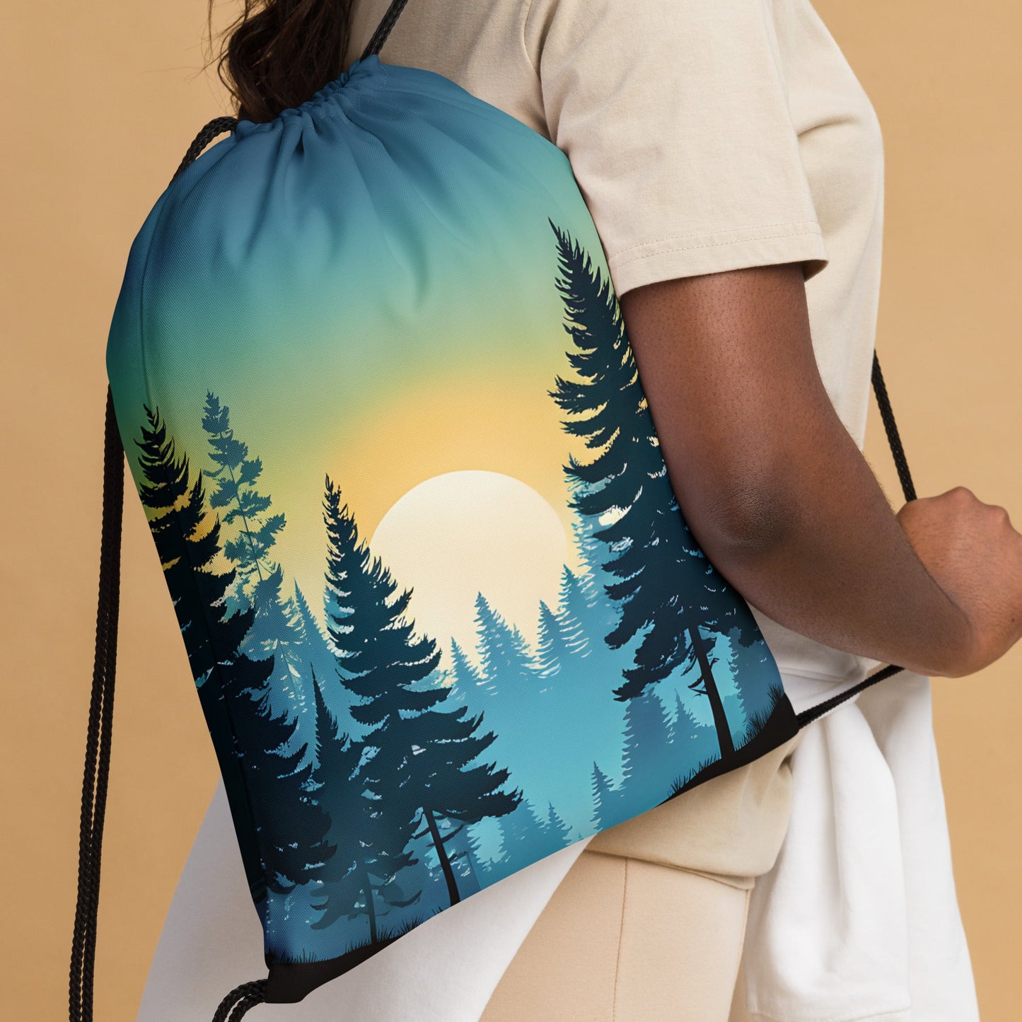 Sunset Forest Drawstring Bag - Drawstring Bag - Discovery Co.