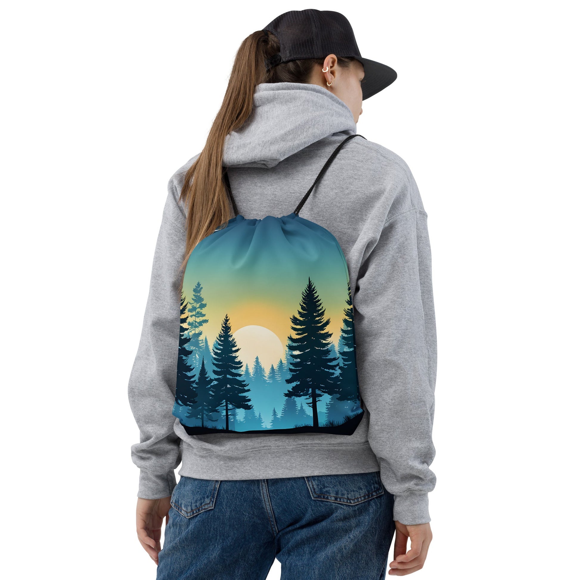 Sunset Forest Drawstring Bag - Drawstring Bag - Discovery Co.