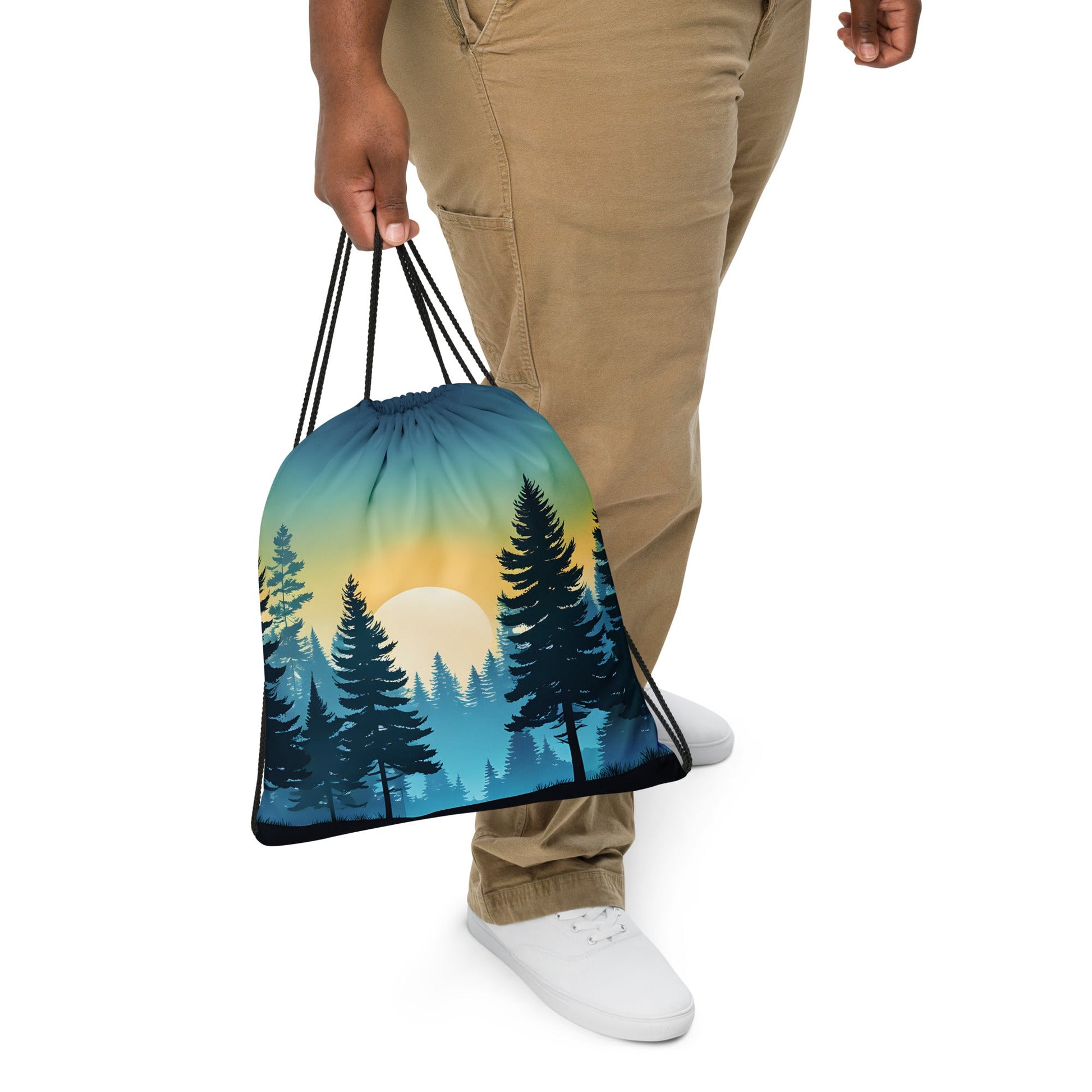 Sunset Forest Drawstring Bag - Drawstring Bag - Discovery Co.