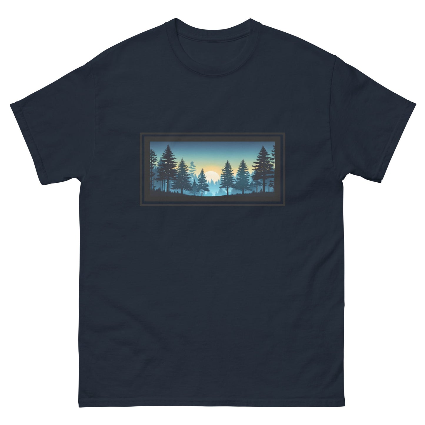 Sunset Forest Outlined Men's Classic Tee - Men's Shirts - Discovery Co.