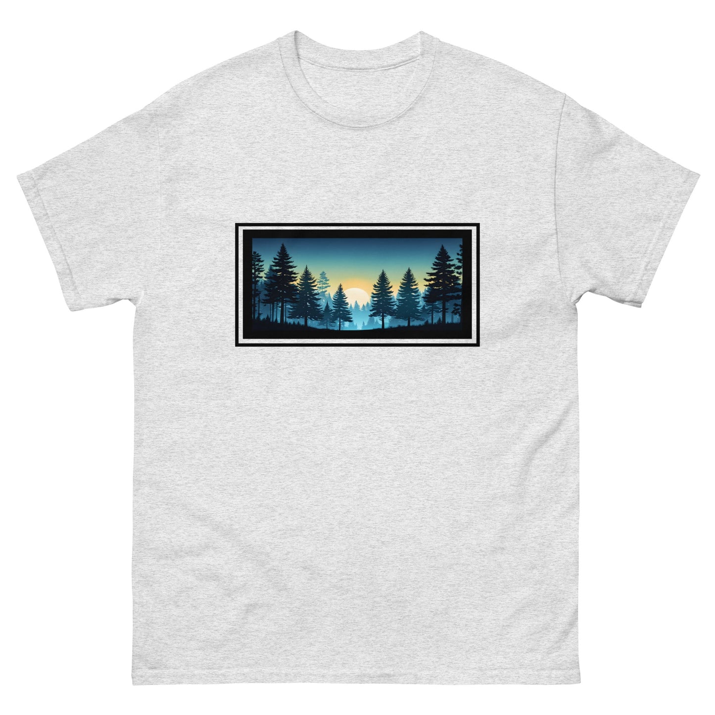 Sunset Forest Outlined Men's Classic Tee - Men's Shirts - Discovery Co.