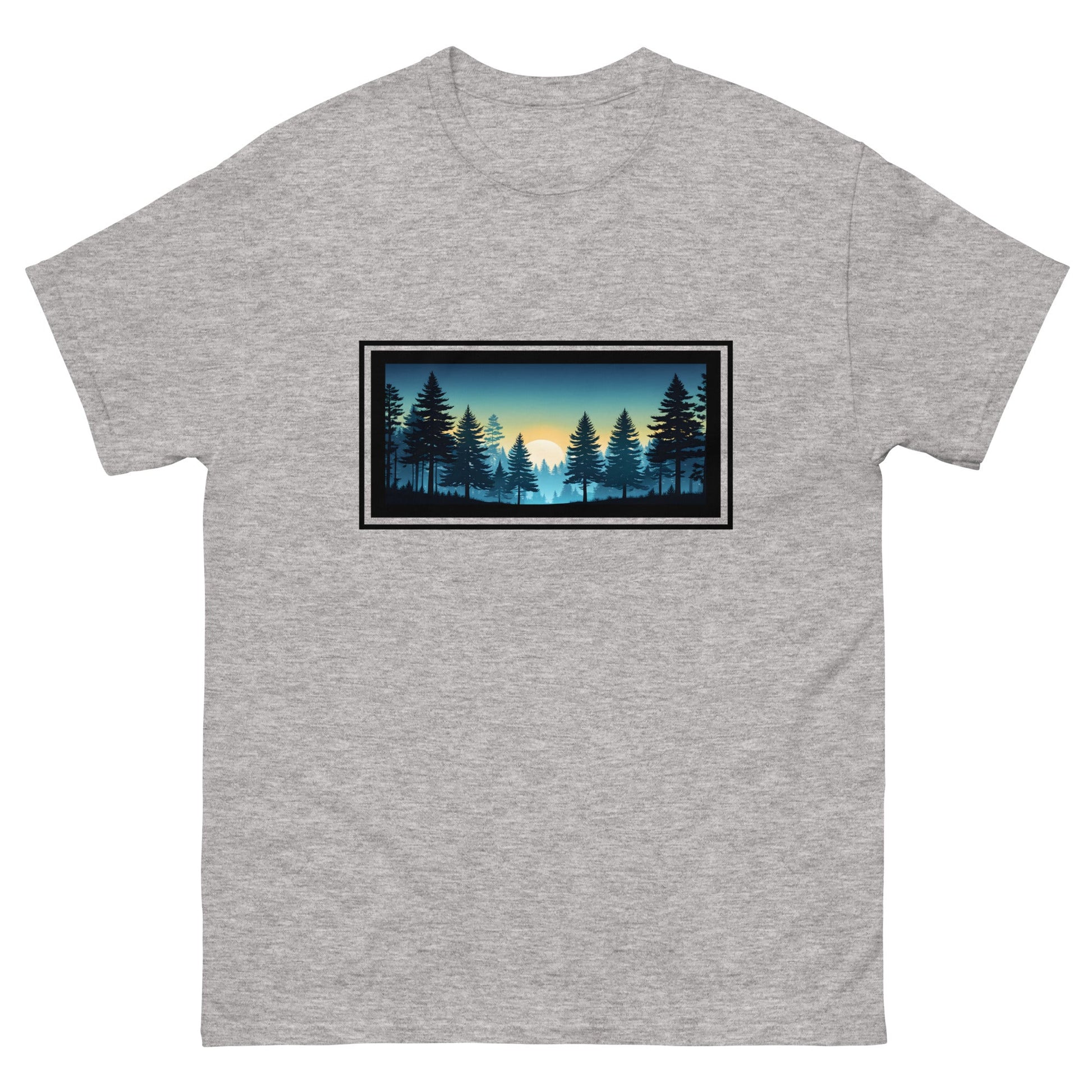 Sunset Forest Outlined Men's Classic Tee - Men's Shirts - Discovery Co.