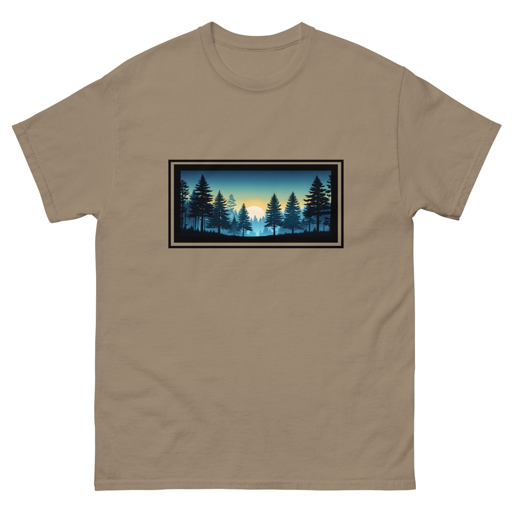 Sunset Forest Outlined Men's Classic Tee - Men's Shirts - Discovery Co.