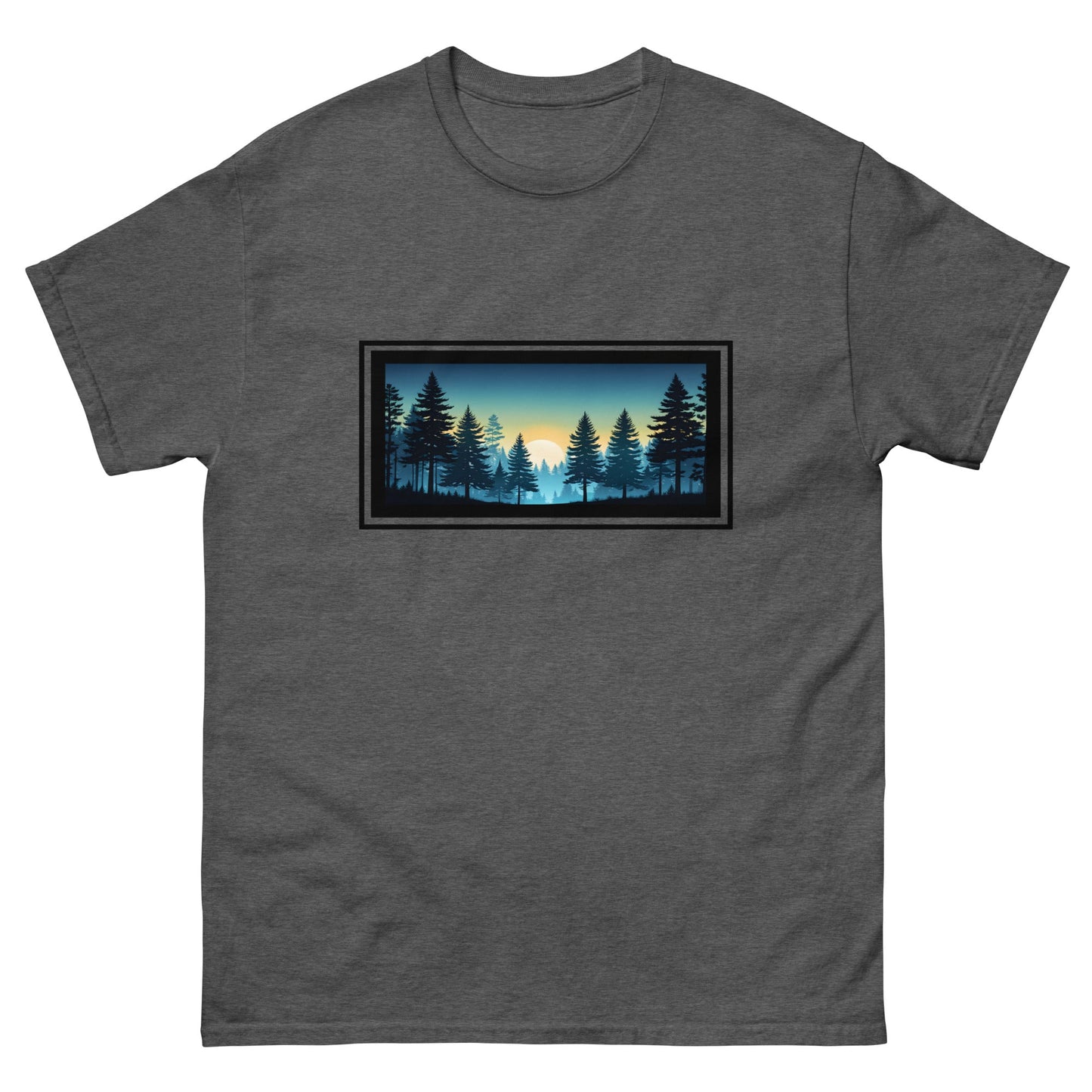 Sunset Forest Outlined Men's Classic Tee - Men's Shirts - Discovery Co.