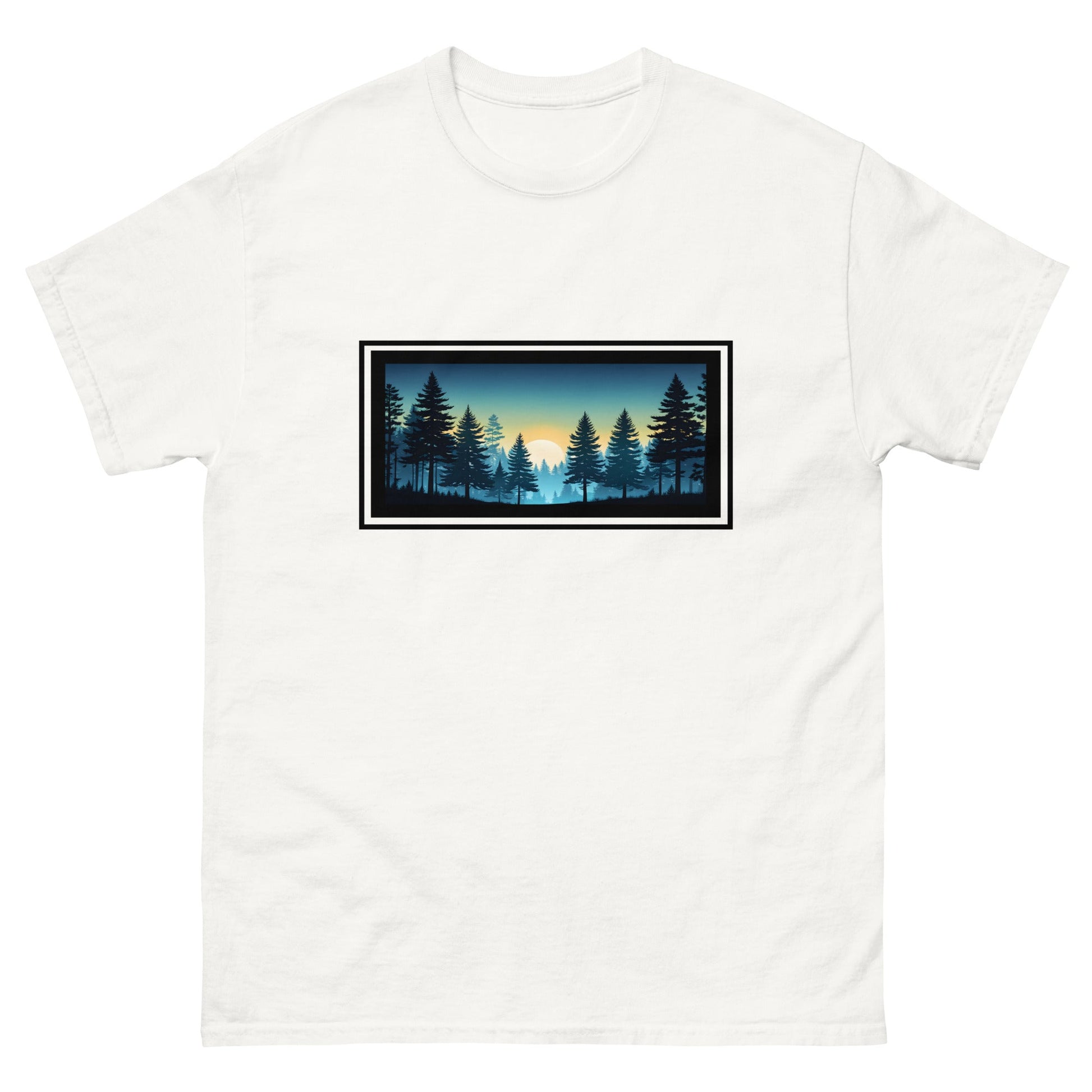 Sunset Forest Outlined Men's Classic Tee - Men's Shirts - Discovery Co.