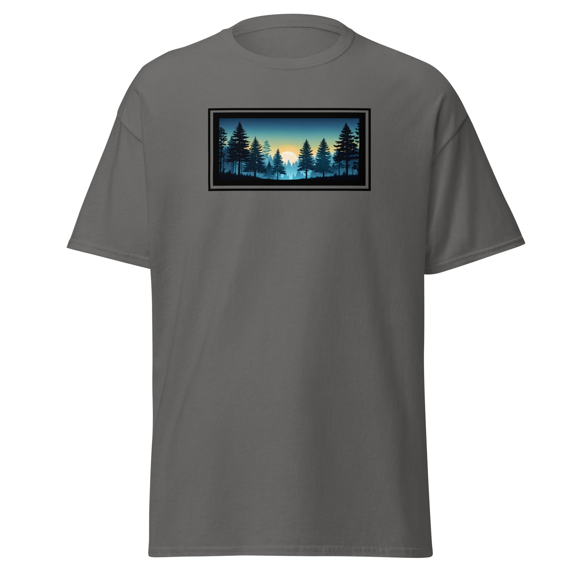 Sunset Forest Outlined Men's (Unisex) Classic Tee - Men's Shirts - Discovery Co.