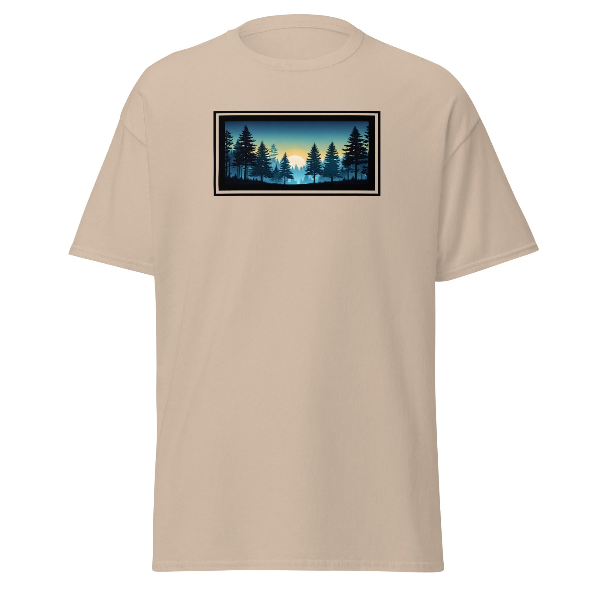 Sunset Forest Outlined Men's (Unisex) Classic Tee - Men's Shirts - Discovery Co.