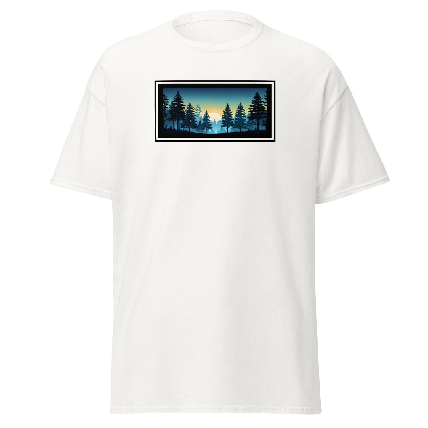 Sunset Forest Outlined Men's (Unisex) Classic Tee - Men's Shirts - Discovery Co.