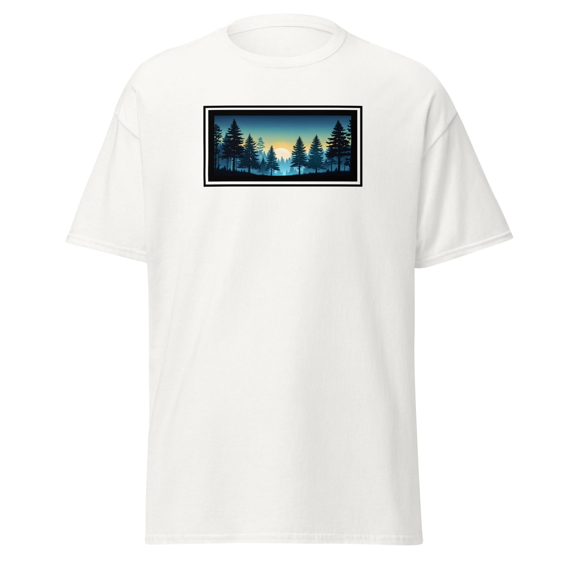 Sunset Forest Outlined Men's (Unisex) Classic Tee - Men's Shirts - Discovery Co.