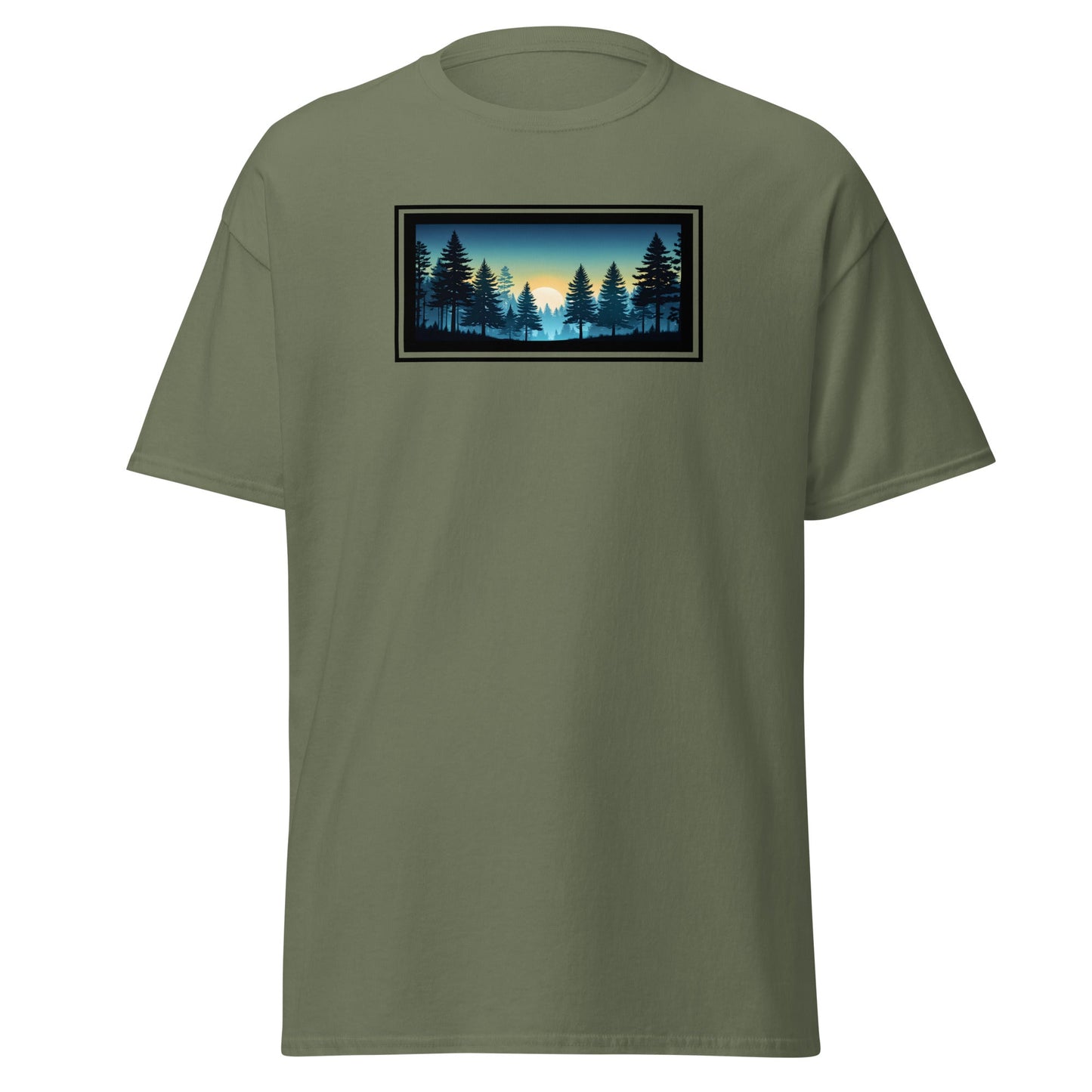 Sunset Forest Outlined Men's (Unisex) Classic Tee - Men's Shirts - Discovery Co.