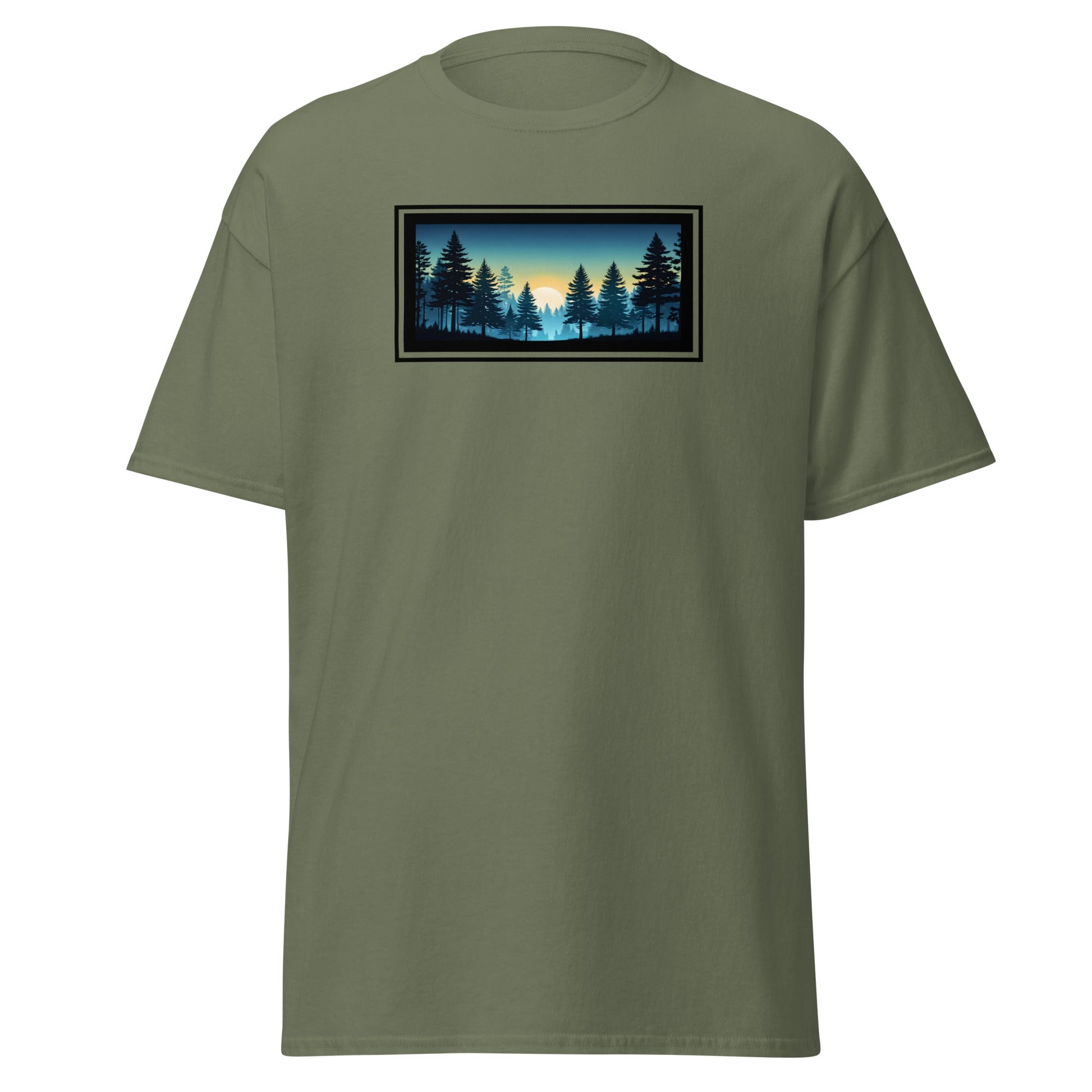 Sunset Forest Outlined Men's (Unisex) Classic Tee - Men's Shirts - Discovery Co.