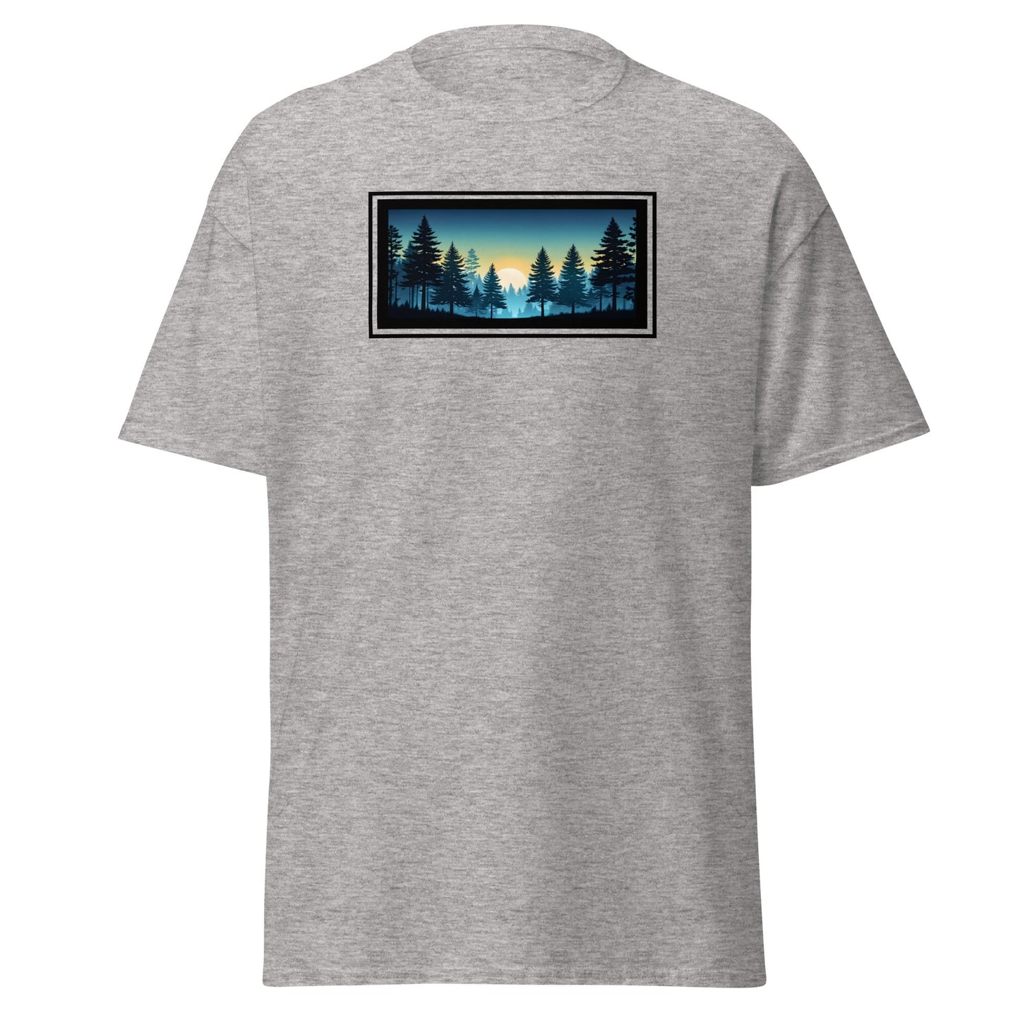 Sunset Forest Outlined Men's (Unisex) Classic Tee - Men's Shirts - Discovery Co.