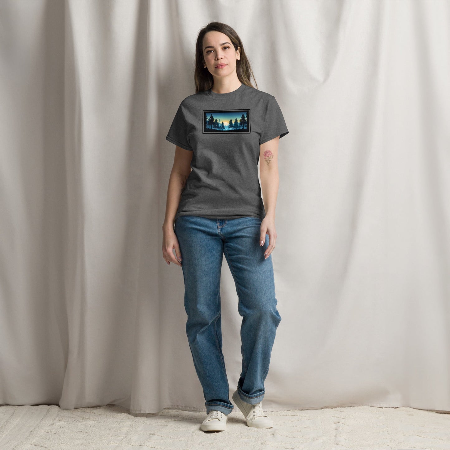 Sunset Forest Outlined Women's (Unisex) Classic Tee - Women's Shirts - Discovery Co.